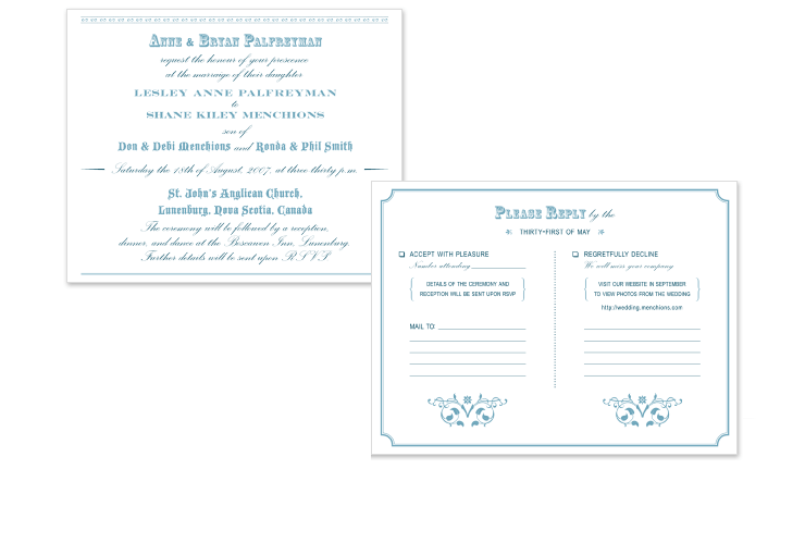 Letterpress invitation